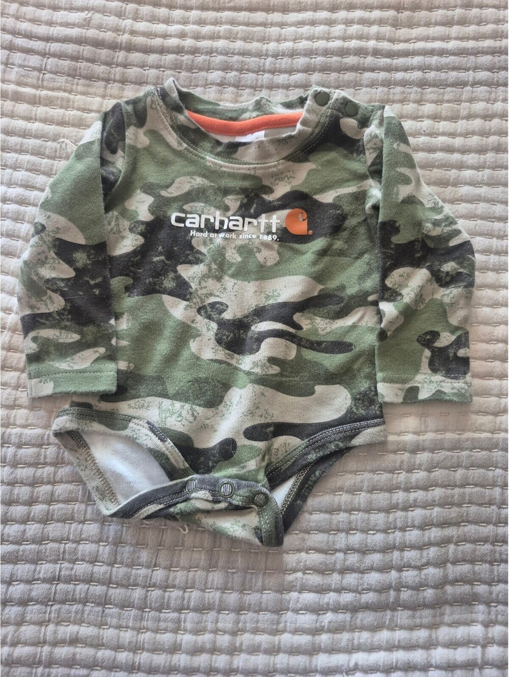 Carhartt Baby 3 Months Camouflage Long Sleeve Onesie
